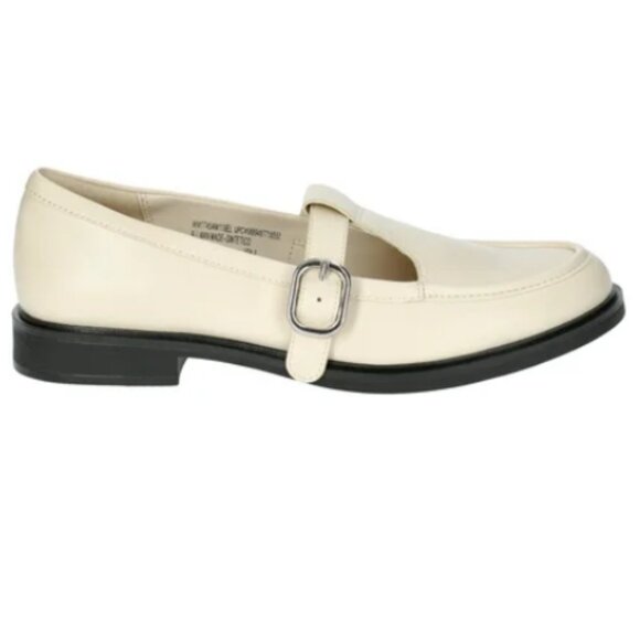 Time and Tru Women's Faux Leather T Strap Mary Jane Loafers - Picture 4 of 5
